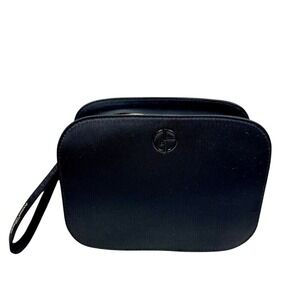 Giorgio Armani Makeup Bag‎ Black Satin Limited Beauty Travel Organizer Pouch